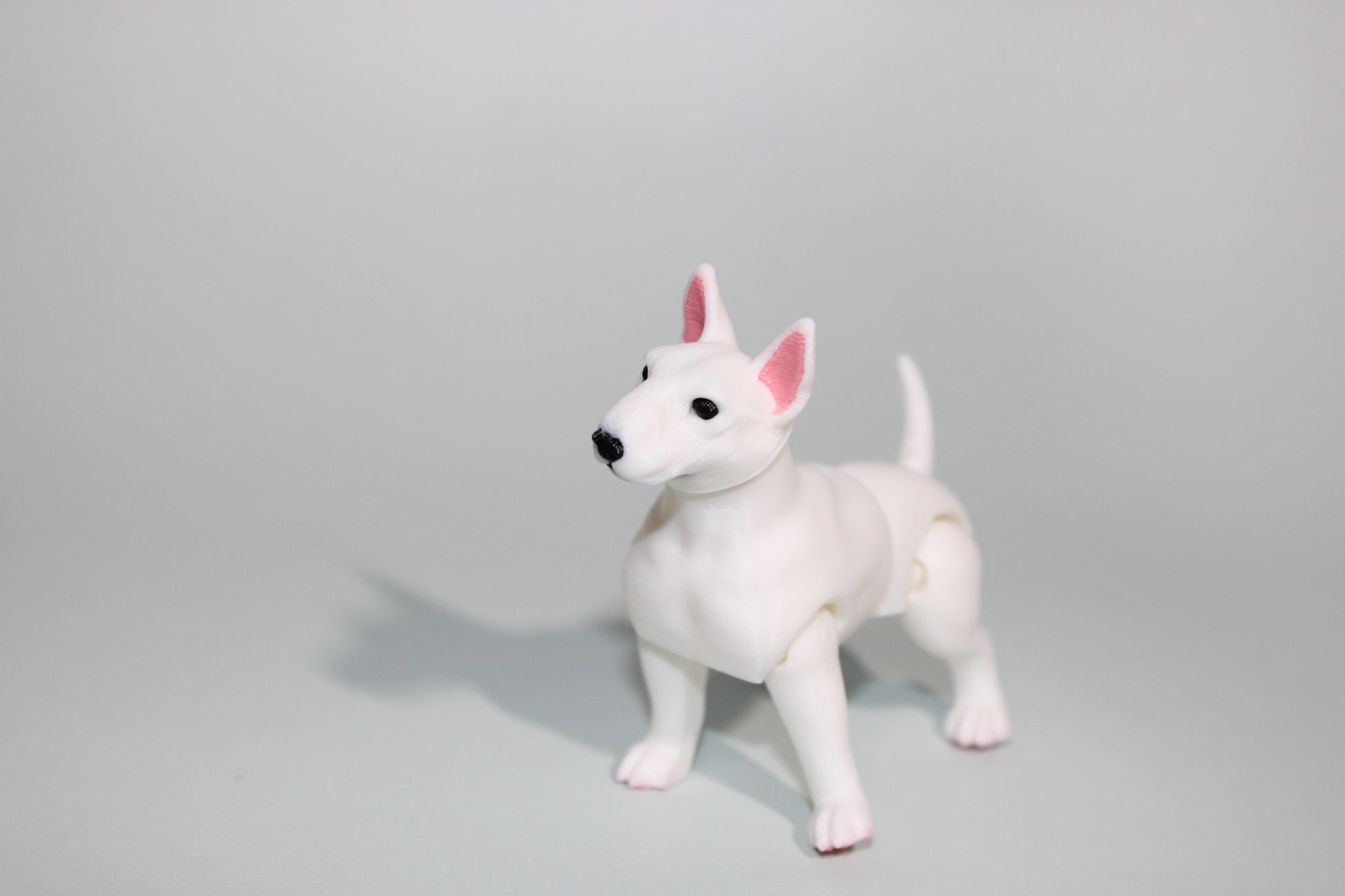 Bull Terrier 2.75 inches Tall-3D Printed  Articulated Flexi Figurines - Wonderland 3D Printing 