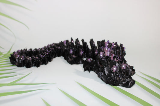 Jeweled Cherry Blossom Dragon 3D Printed Articulated Figurine-Not A Toy - Wonderland 3D Printing 