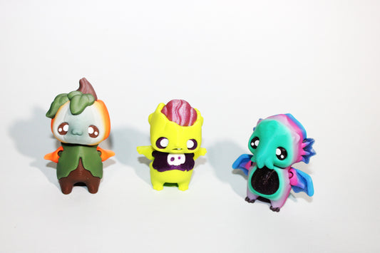 Fall Pixie -3d Printed Articulated Flexi Fidget - Wonderland 3D Printing 
