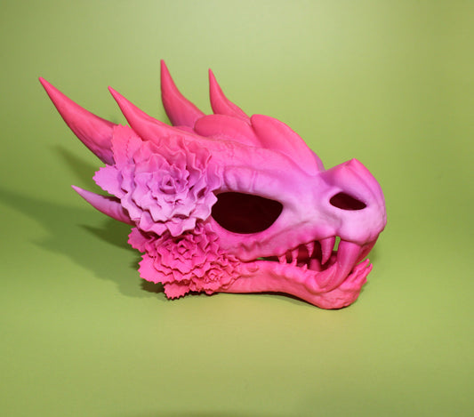 Rose Dragon Skull 3D Printed - Wonderland 3D Printing 