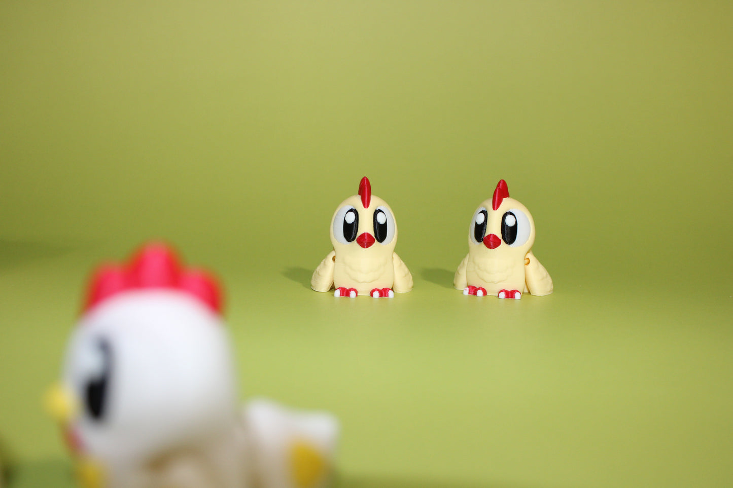 6 Flexi Chicken with Coop Barn-2 Ducks, 2 Roosters, 2 Chickens-3D Printed Flexi Fidget - Wonderland 3D Printing 