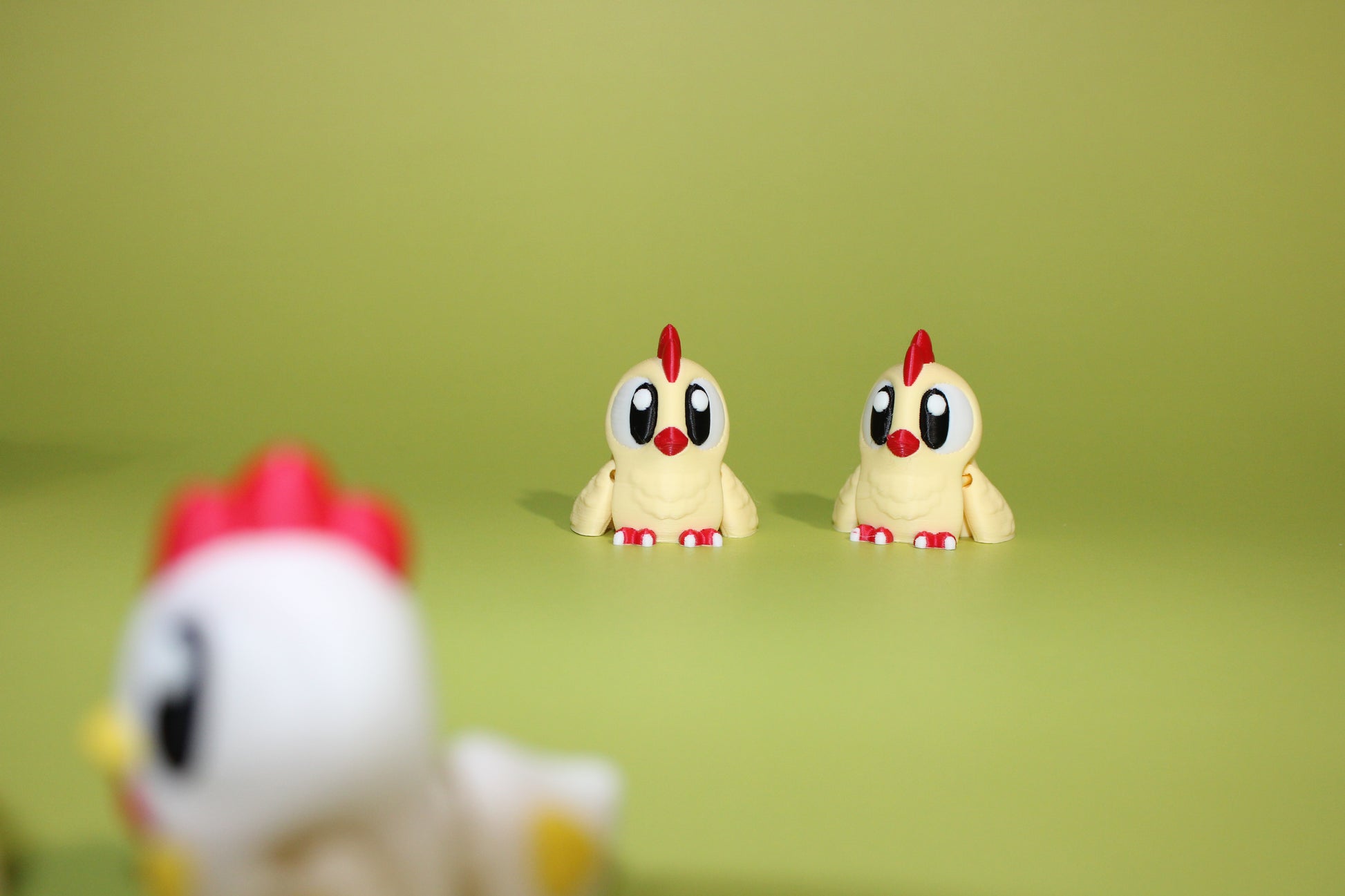 6 Flexi Chicken with Coop Barn-2 Ducks, 2 Roosters, 2 Chickens-3D Printed Flexi Fidget - Wonderland 3D Printing 