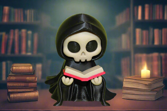 Reading Reaper 3.25 inches Tall: 3D Printed Fidget Toy - Wonderland 3D Printing 