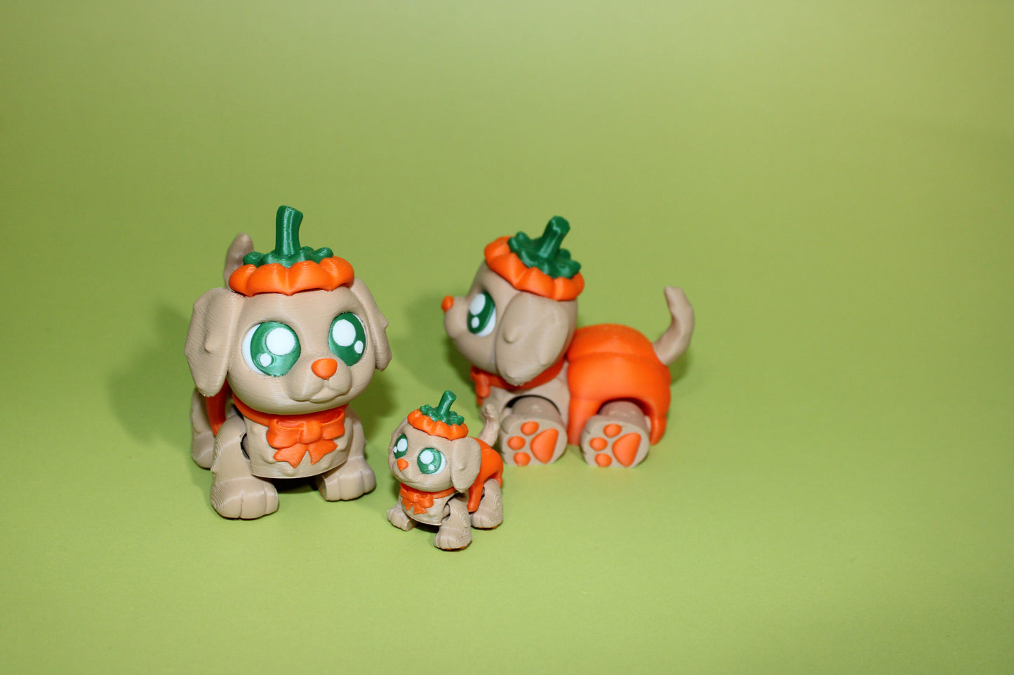 Pup-Kin Dog or Kitty-Kin Articulated Flexi Fidget Figurine - Wonderland 3D Printing 