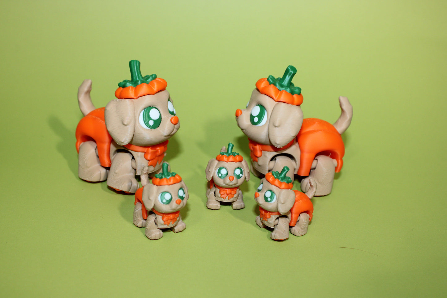 Pup-Kin Dog or Kitty-Kin Articulated Flexi Fidget Figurine - Wonderland 3D Printing 
