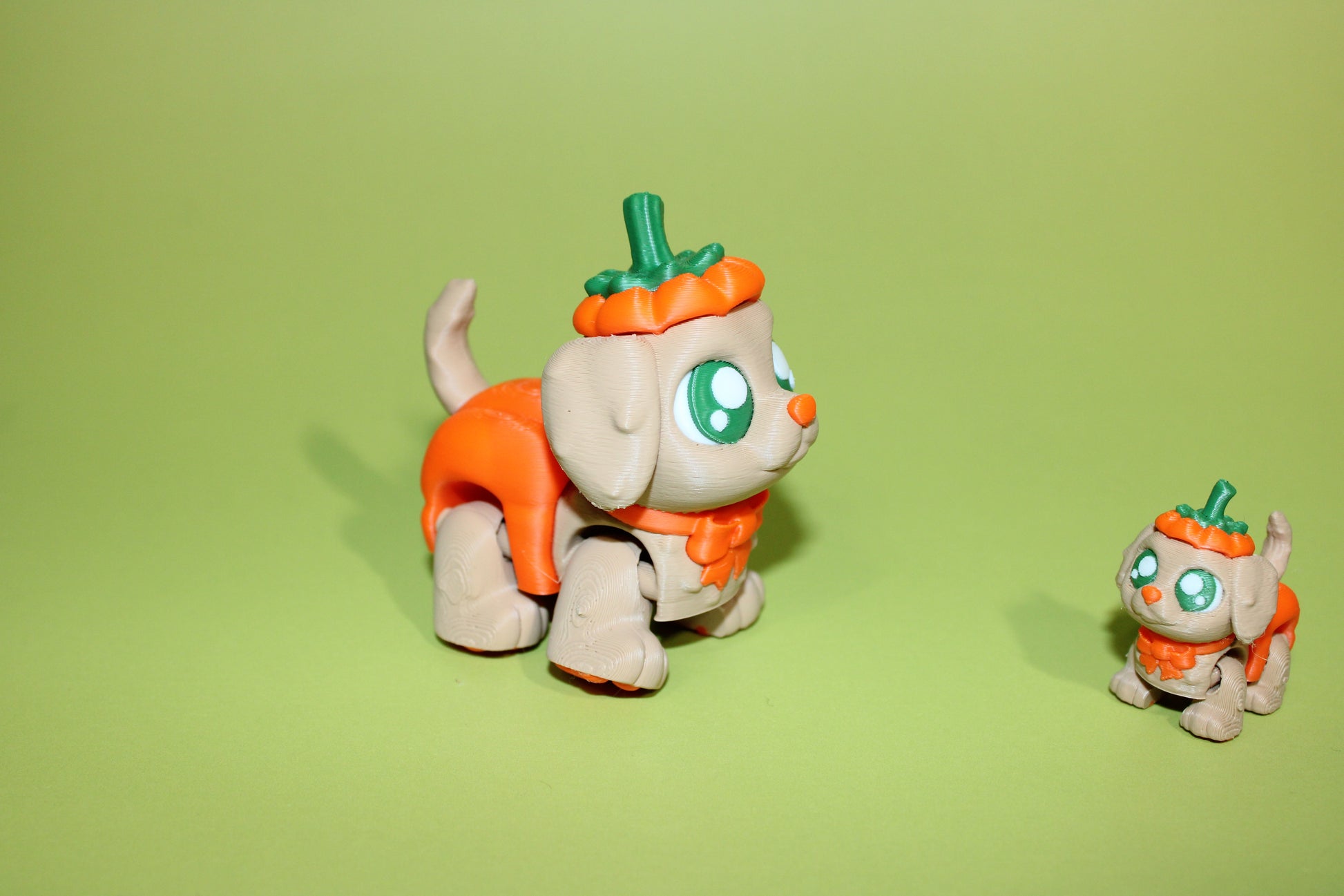 Pup-Kin Dog or Kitty-Kin Articulated Flexi Fidget Figurine - Wonderland 3D Printing 