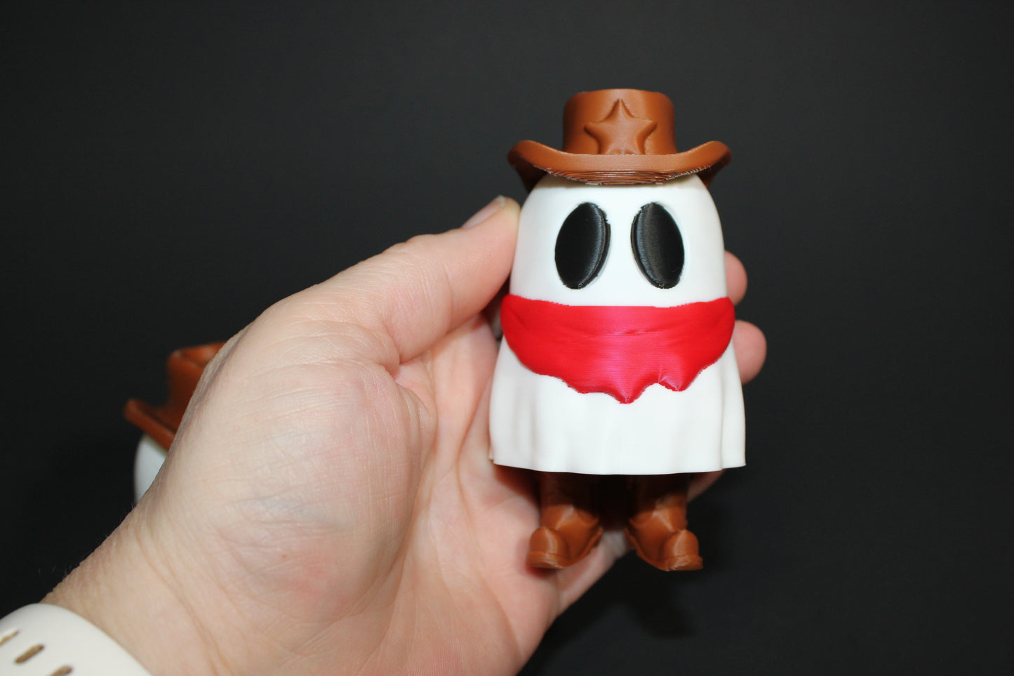 Cowboy Ghost 3.5 inches Tall - 3D Printed Articulated Fidget Toy