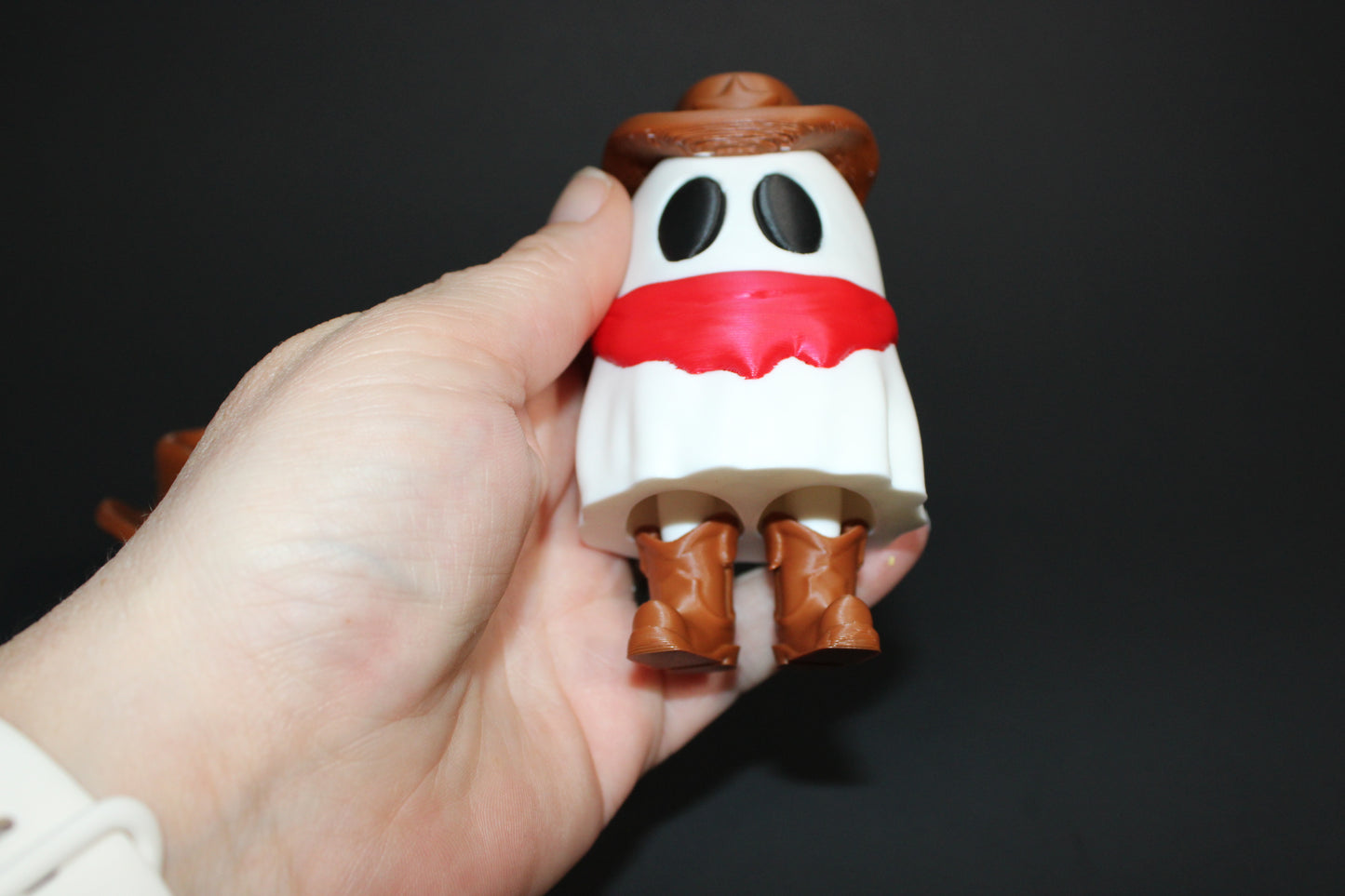 Cowboy Ghost 3.5 inches Tall - 3D Printed Articulated Fidget Toy