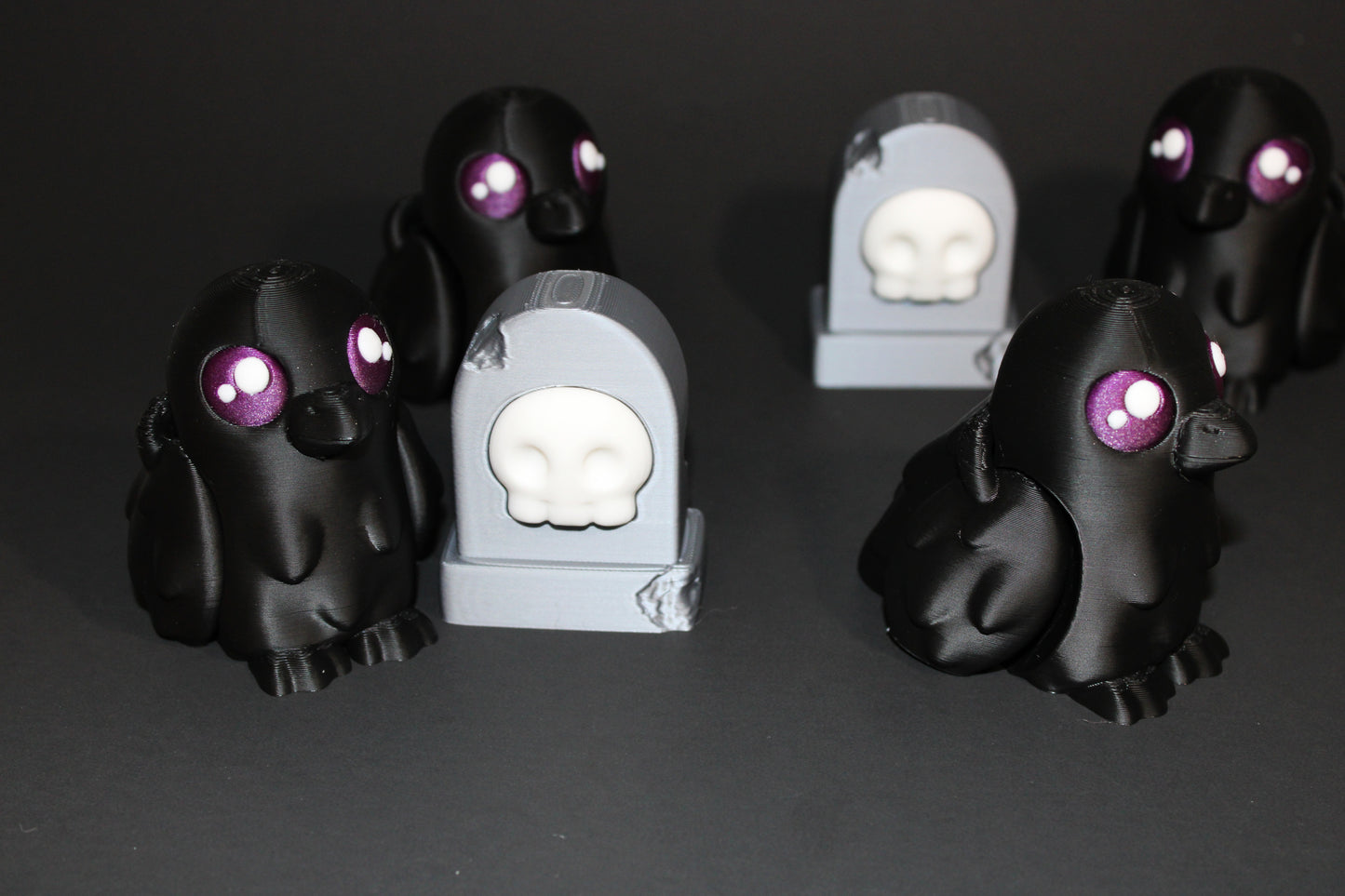 Raven and Tombstone 3 inches Tall-3D Printed Articulated Fidget Toy