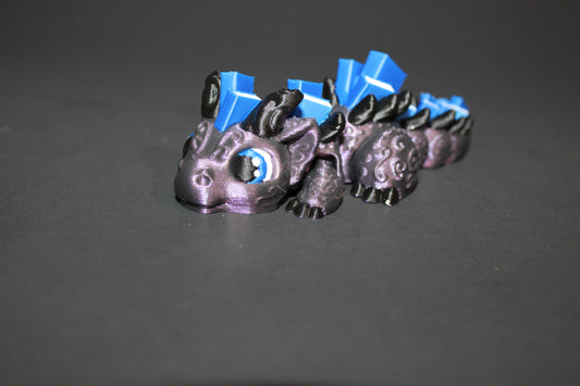 Book Dragon: 4 inches with Book Container Options- Full Color 3D Printed Articulated Fidget Toy