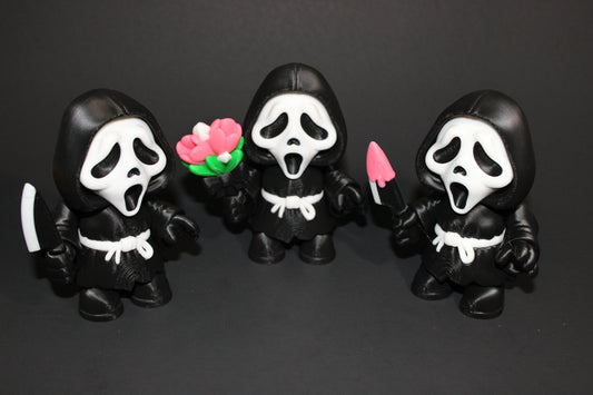Ghost Face 4 inches tall-3d printed Articulated Halloween Figurines