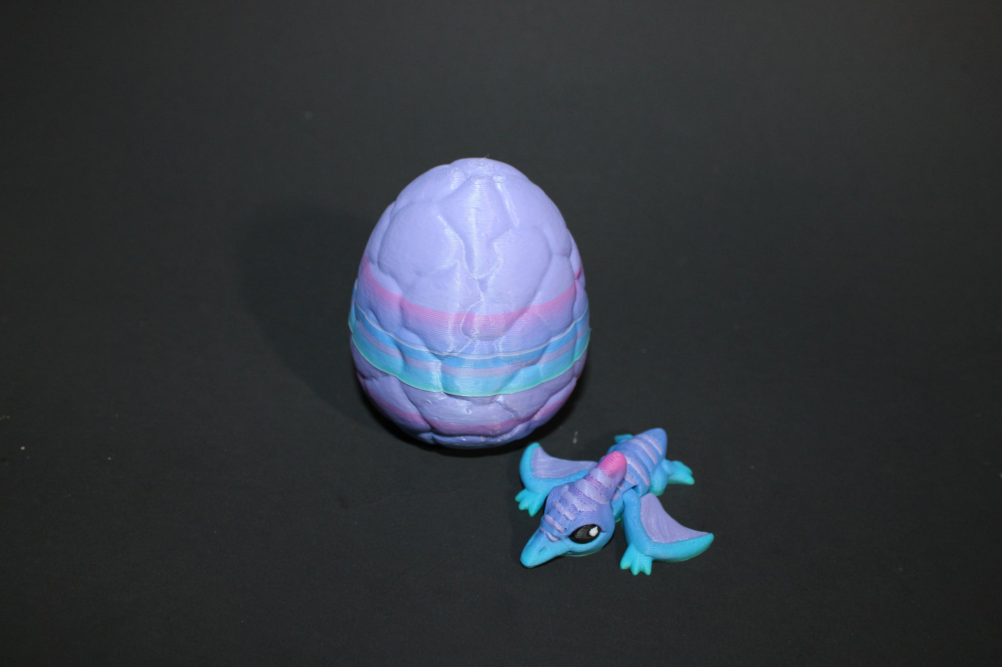 2 in Dino Hatchlings 3D Printed Articulated Figurine with Egg Options - Wonderland 3D Printing 