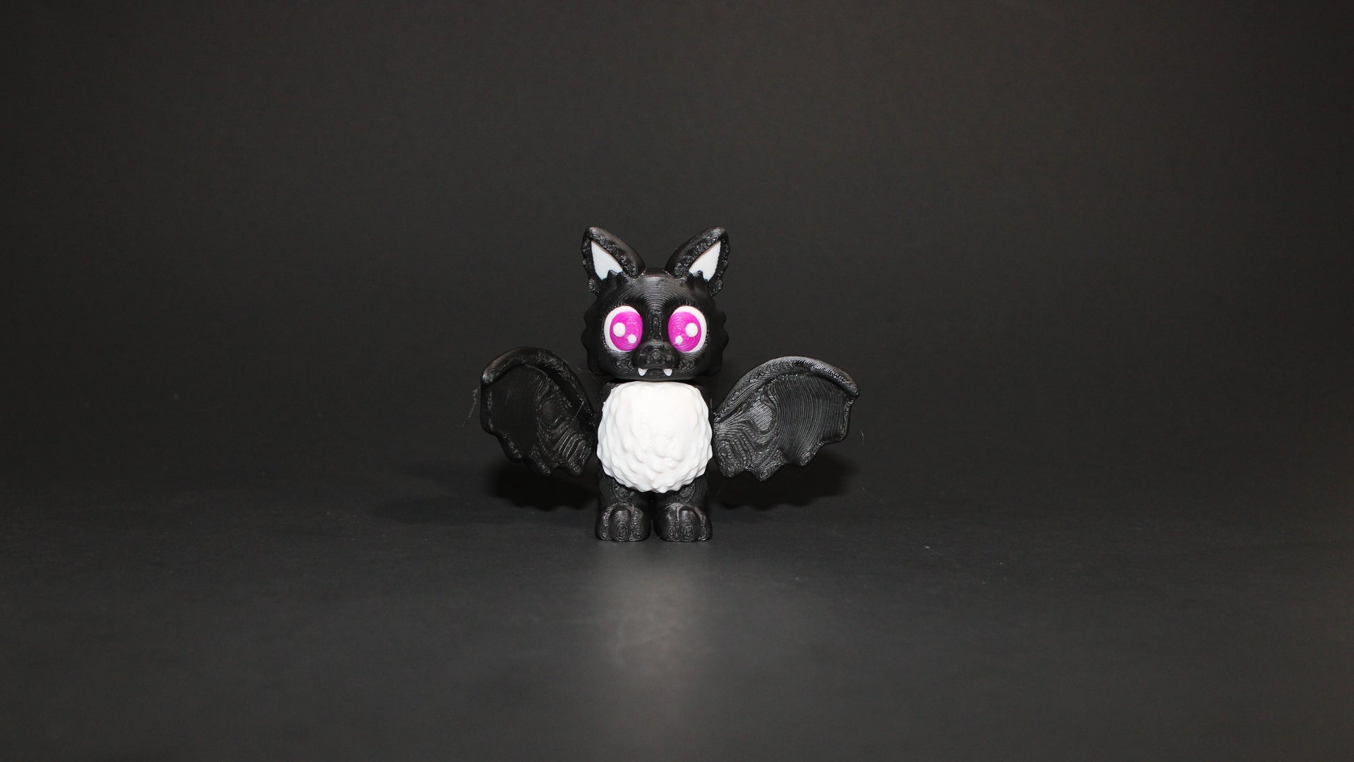Floofy Kawaii  Bat 3 inches tall- 3D Printed Articulated Flexi Fidget toy - Wonderland 3D Printing 