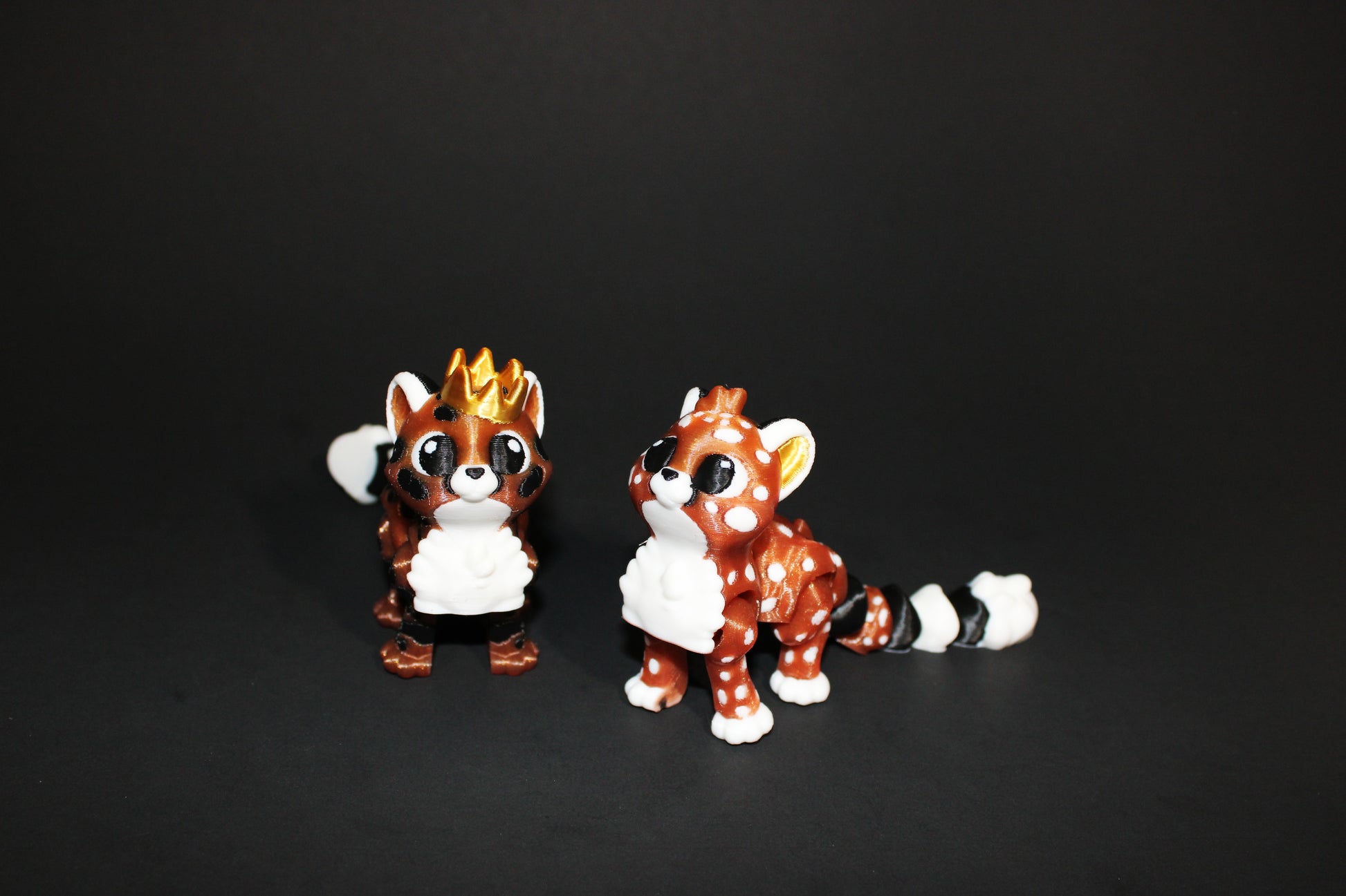 2 Cheetahs with Acacia Tree-Articulated Flexi Fidget Full Color 3D Printed Toy-3 inches tall - Wonderland 3D Printing 