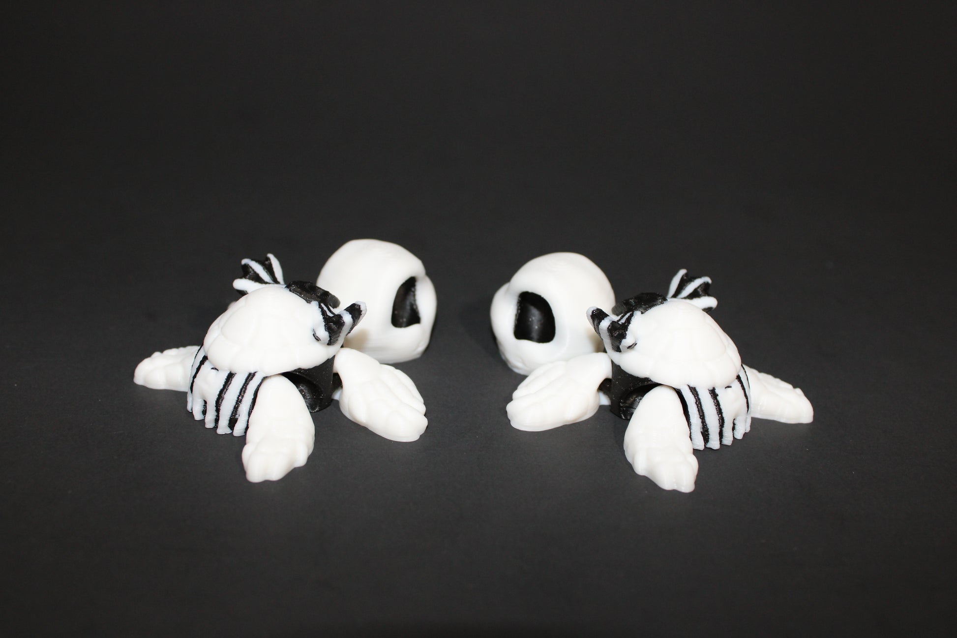 Halloween Turtles - 3D Printed Articulated Flexi Fidget Figurine: 3D Printed Fidget Toy - Wonderland 3D Printing 