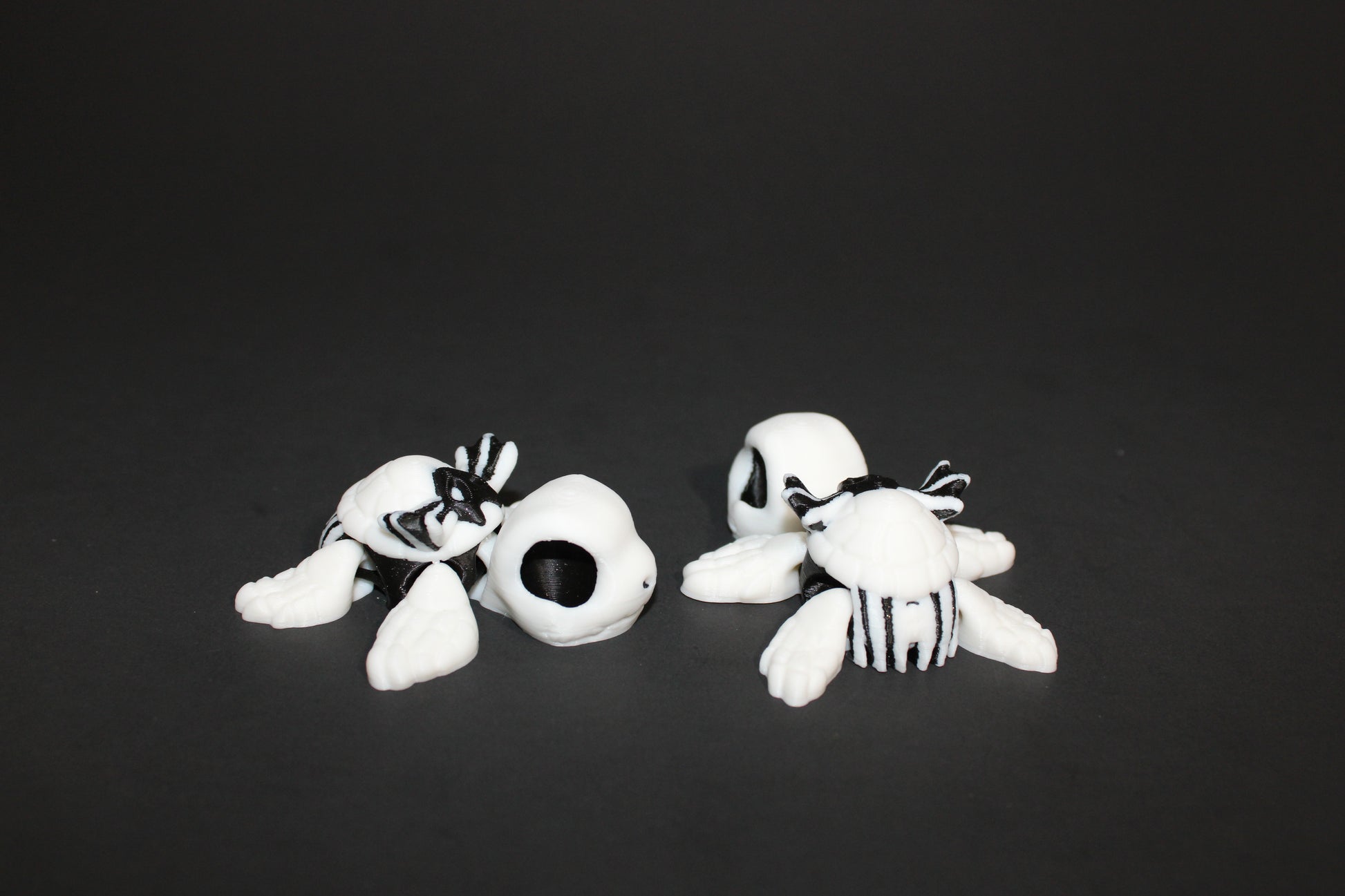 Halloween Turtles - 3D Printed Articulated Flexi Fidget Figurine: 3D Printed Fidget Toy - Wonderland 3D Printing 