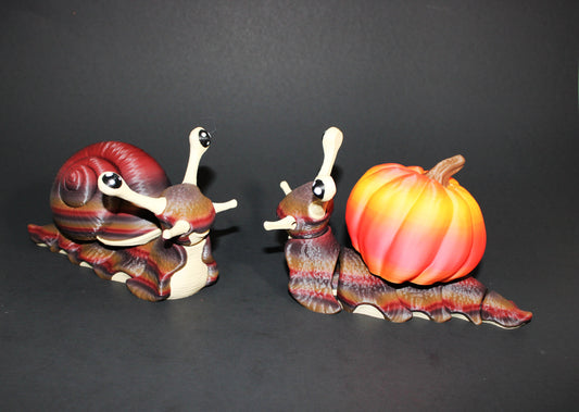 Slug or Snail Halloween Edition- 3D Printed Articulated Figurine -Popular Gift Idea! - Wonderland 3D Printing 