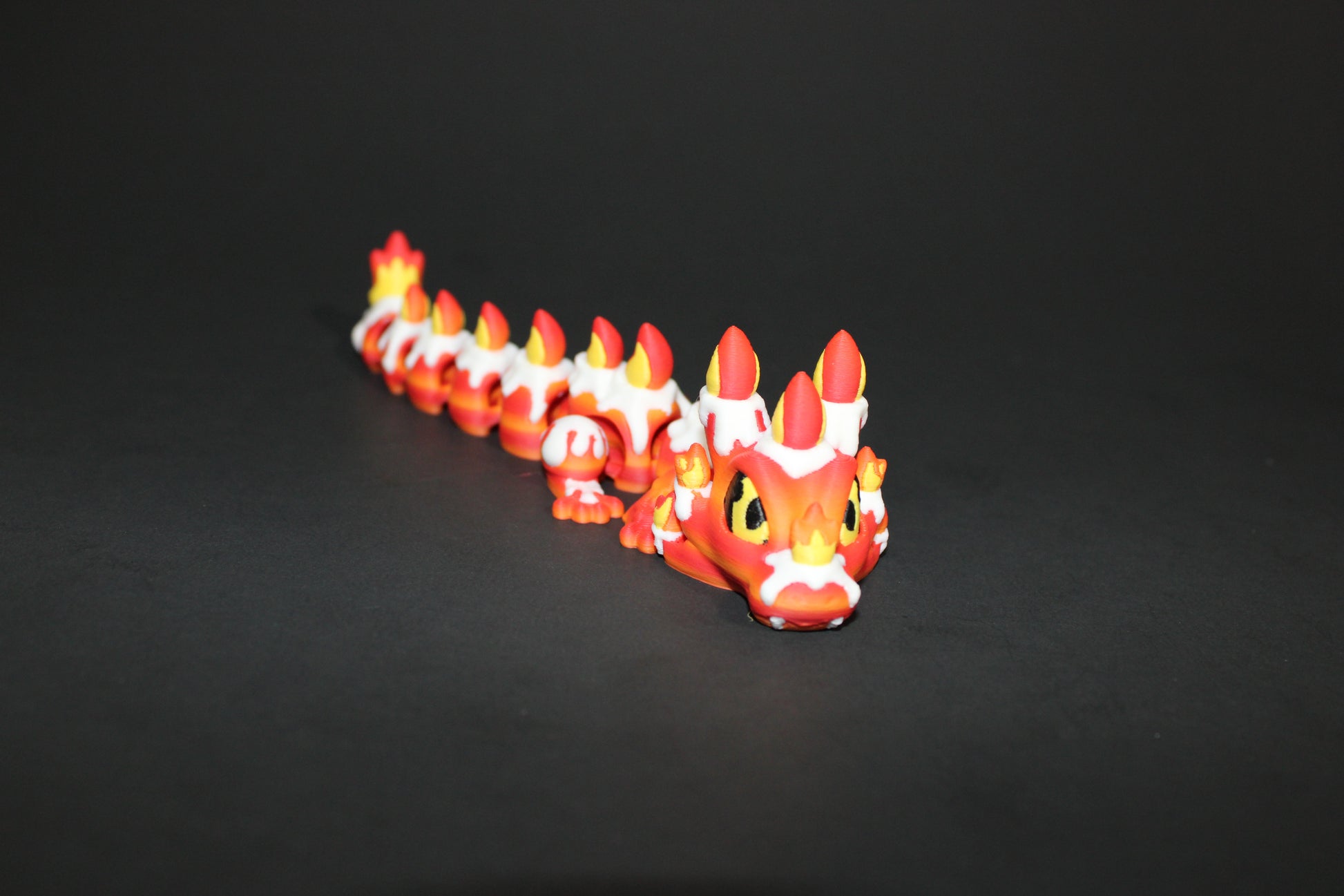 Candlelight Dragon 6 in Long- 3D Printed Articulated Flexi Figurine - Wonderland 3D Printing 