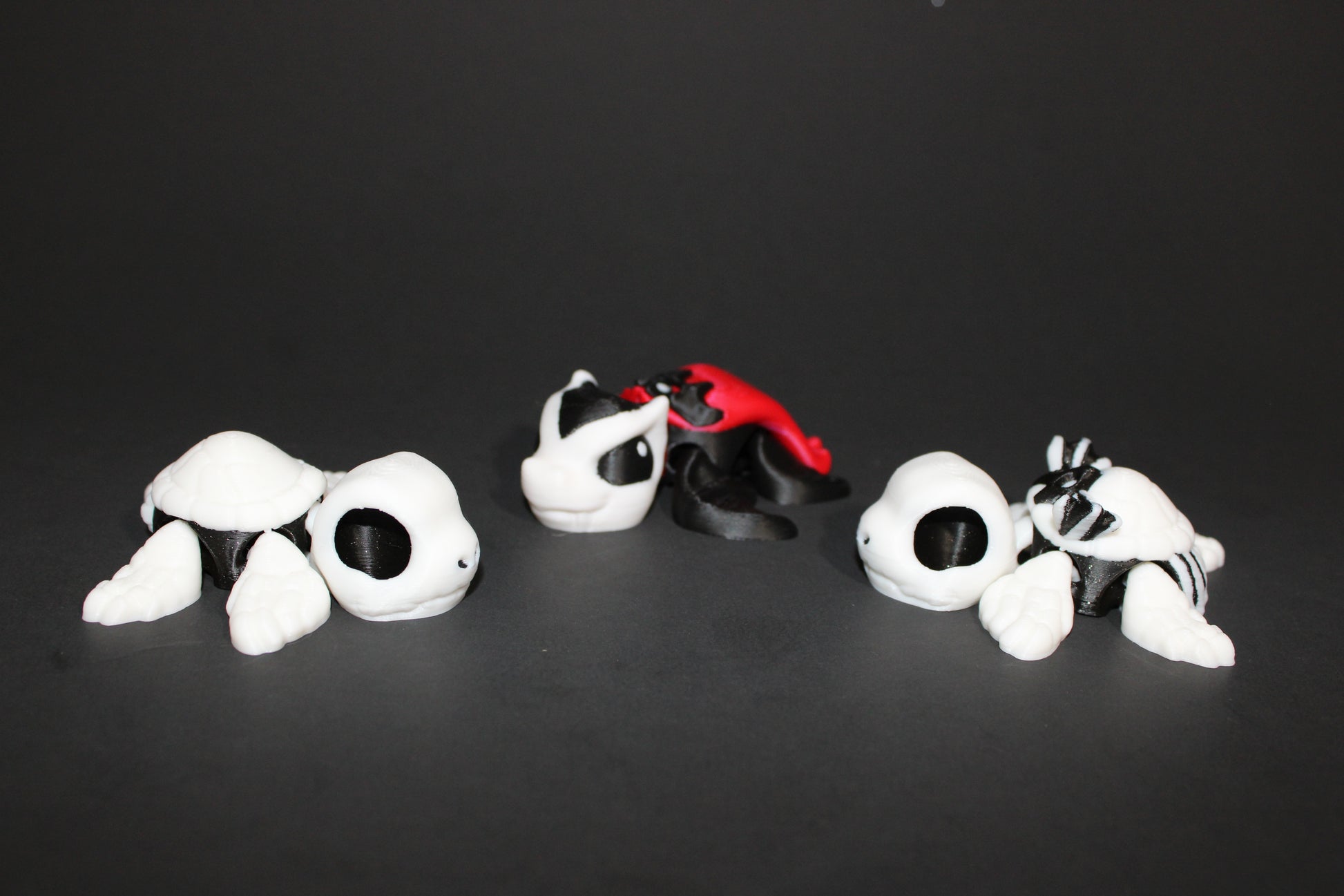 Halloween Turtles - 3D Printed Articulated Flexi Fidget Figurine: 3D Printed Fidget Toy - Wonderland 3D Printing 
