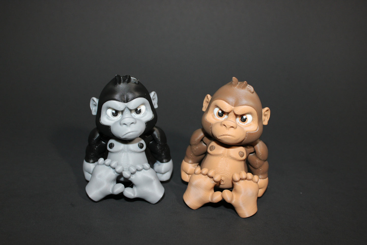 Gorilla:3D Printed Fully Articulated Flexi Fidget - Wonderland 3D Printing 