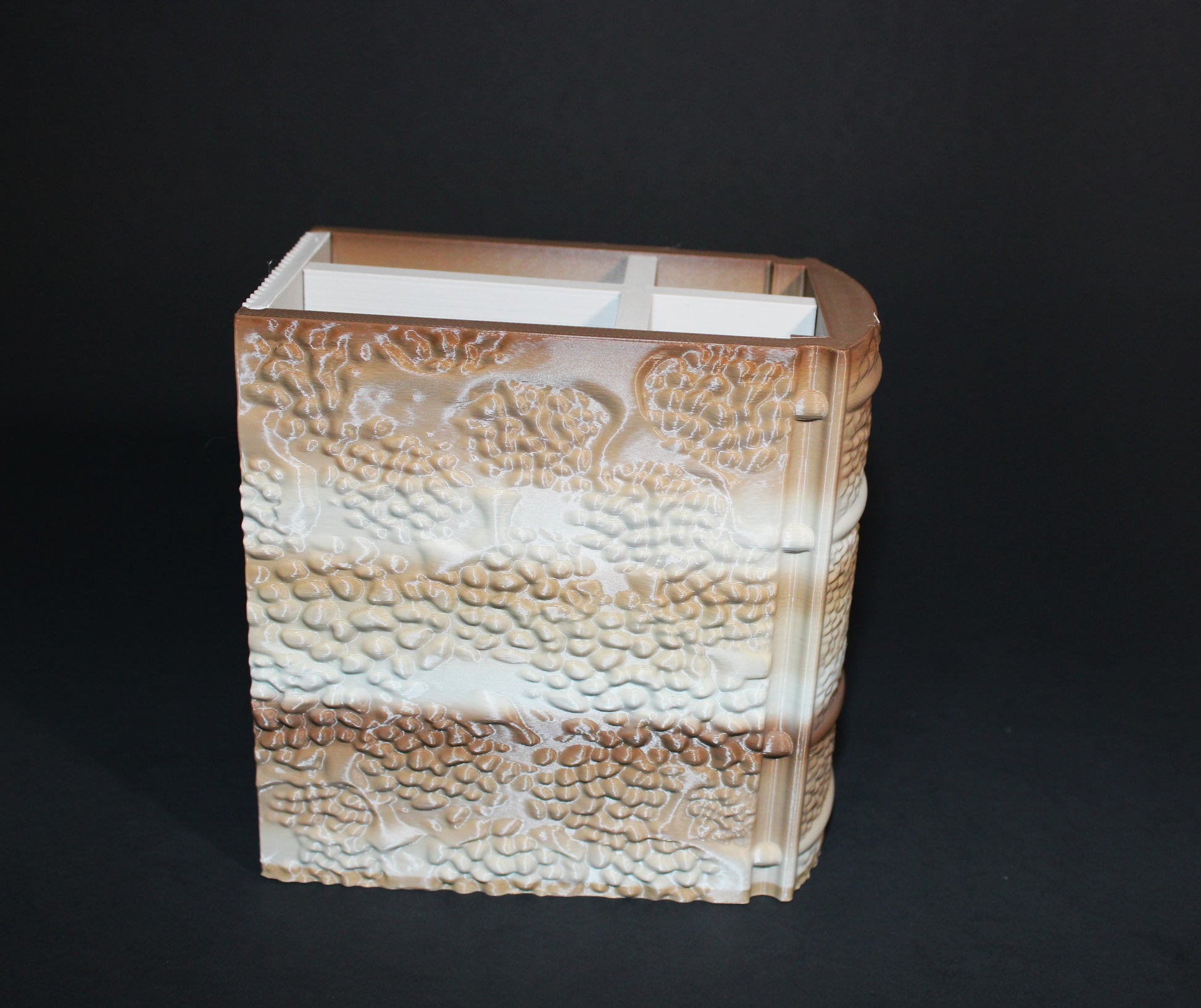 Dragon Book Container-4.5 inches tall by 4.5 inches Wide-Full Color 3D Printed Organizer - Wonderland 3D Printing 