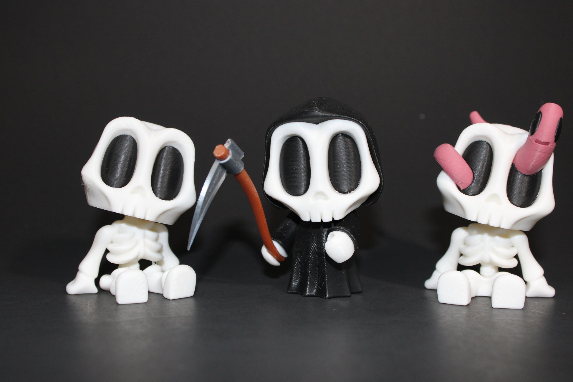 Blob Skeletons-3-3.25 inches Tall-3D Printed Articulated Flexi Figurines-Perfect for Halloween - Wonderland 3D Printing 