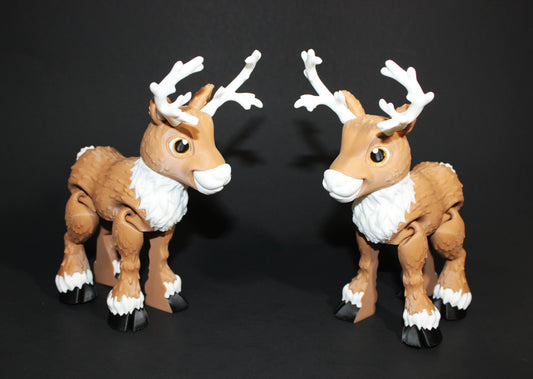 3D Printed Articulated Reindeer Fidget Toy - Wonderland 3D Printing 