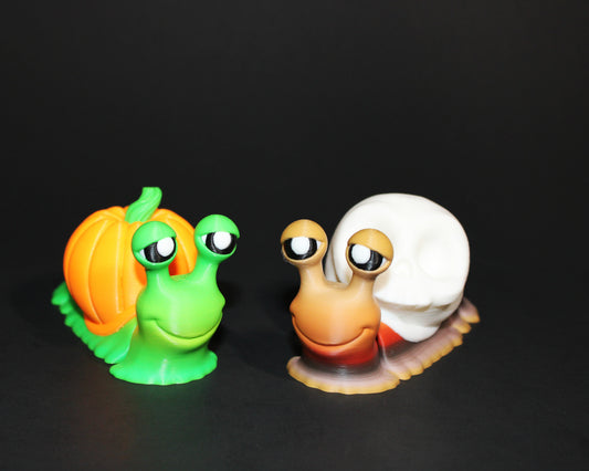 Halloween Edition-Flexi Snail 5.25 inches long-3D Printed Articulated Fidget Toy - Wonderland 3D Printing 