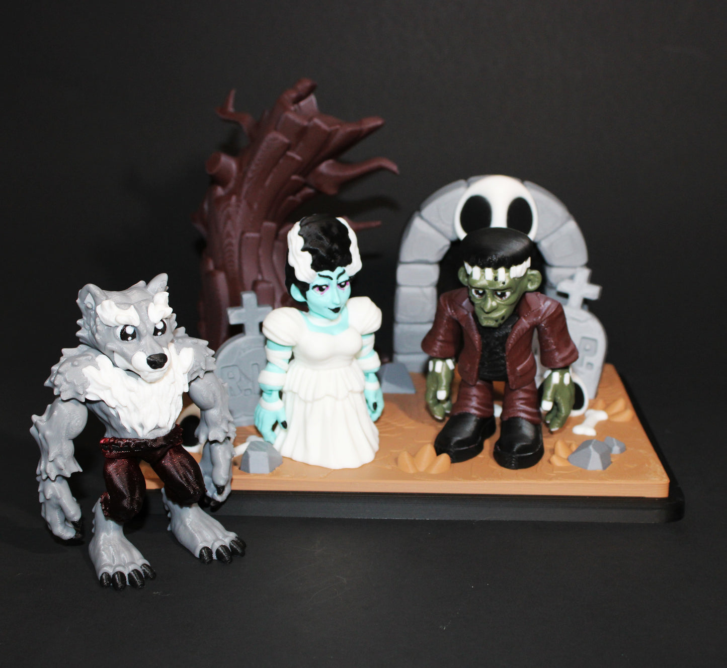 Flexi Halloween Scene 3D Printed Articulated  Fidget Toy - Wonderland 3D Printing 