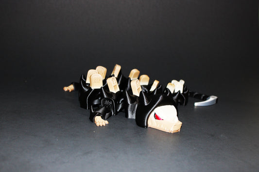 Grim Reaper Dragon 18.5" Long 3D Printed Articulated Figurine - Wonderland 3D Printing 