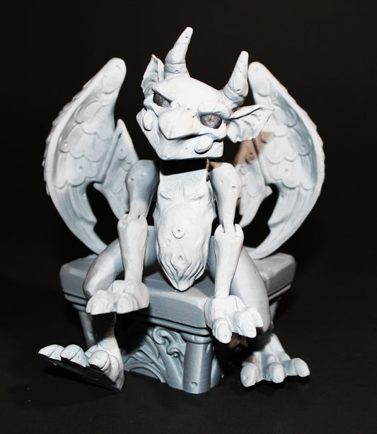 Twisty Gargoyle with Stand- Flexi Fidget Toy Set:3D Printed - Wonderland 3D Printing 
