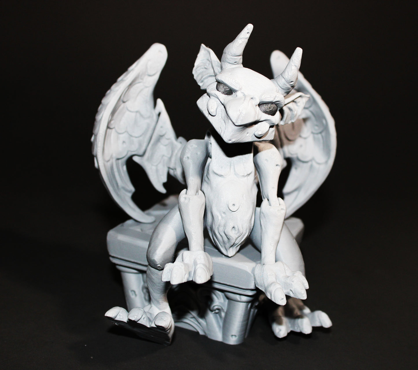 Twisty Gargoyle with Stand- Flexi Fidget Toy Set:3D Printed - Wonderland 3D Printing 