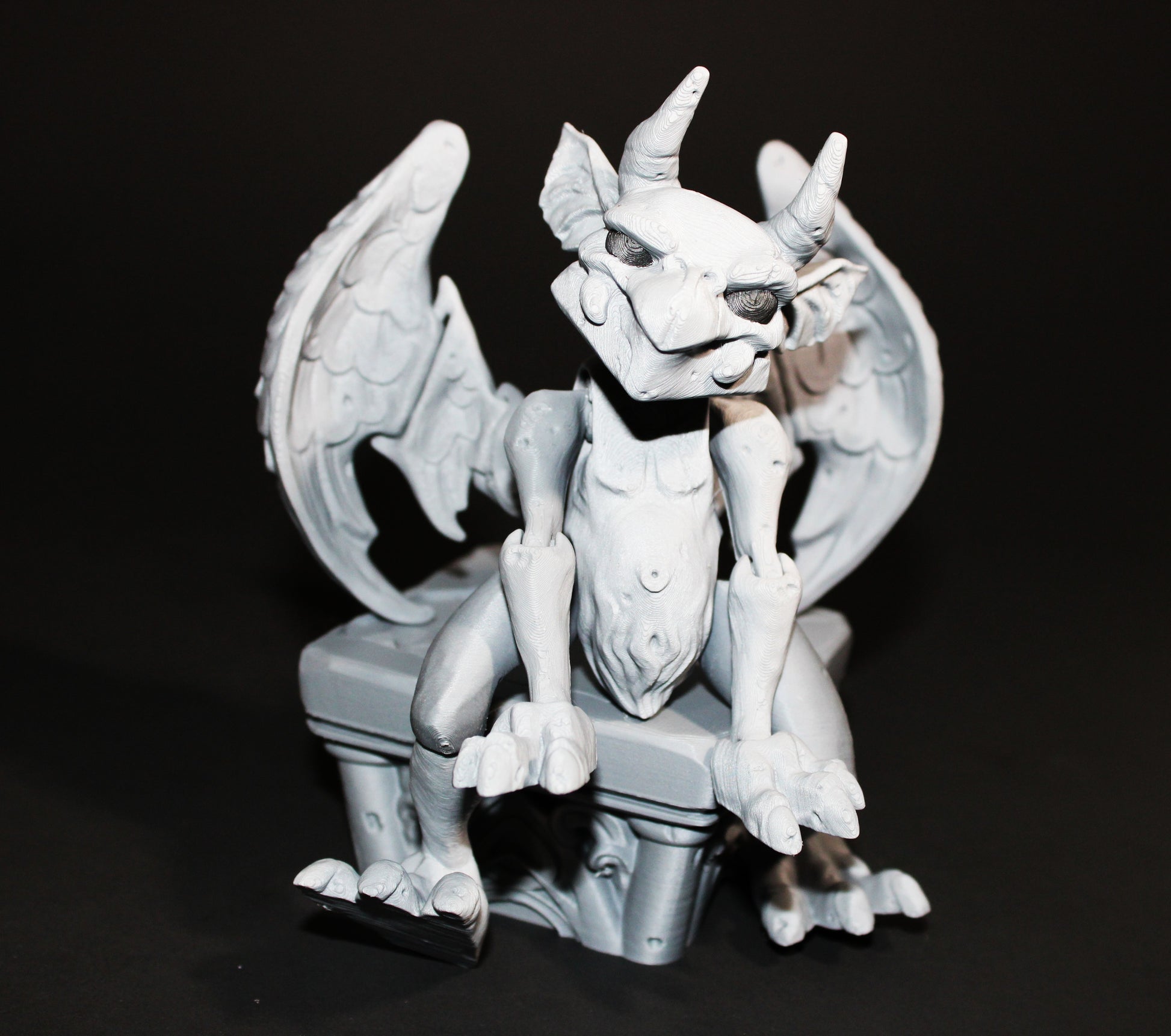 Twisty Gargoyle with Stand- Flexi Fidget Toy Set:3D Printed - Wonderland 3D Printing 