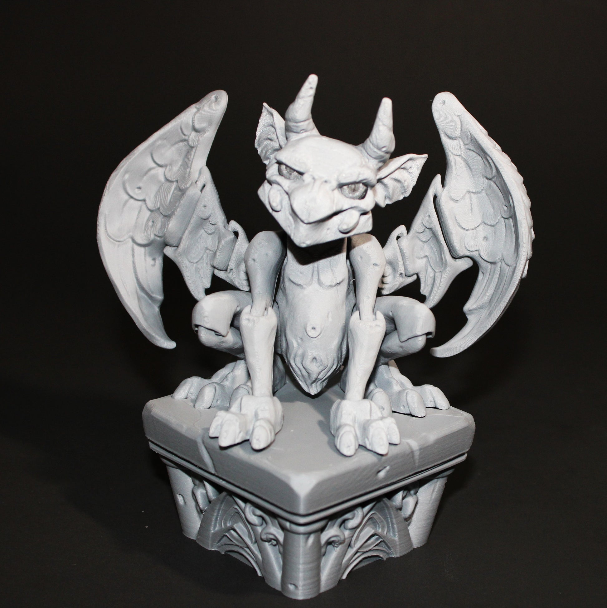 Twisty Gargoyle with Stand- Flexi Fidget Toy Set:3D Printed - Wonderland 3D Printing 