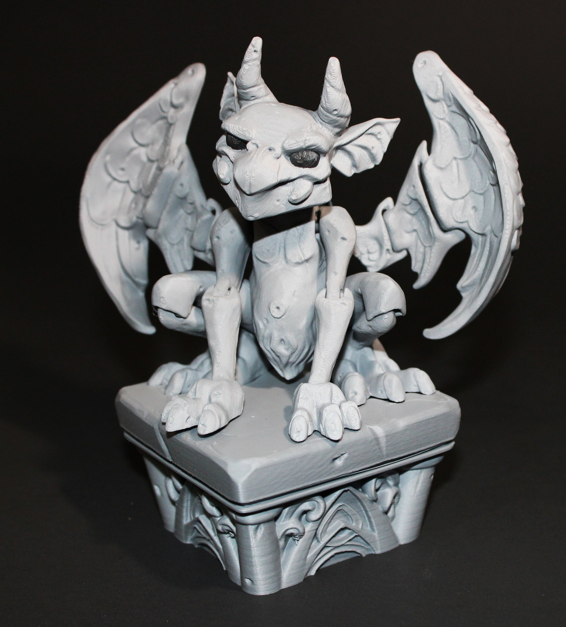 Twisty Gargoyle with Stand- Flexi Fidget Toy Set:3D Printed - Wonderland 3D Printing 