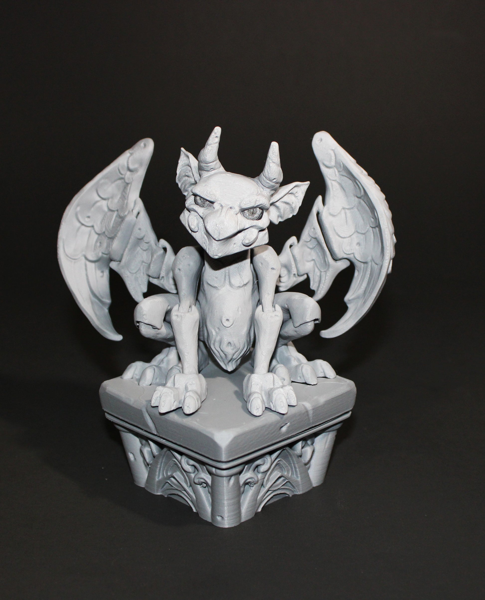 Twisty Gargoyle with Stand- Flexi Fidget Toy Set:3D Printed - Wonderland 3D Printing 