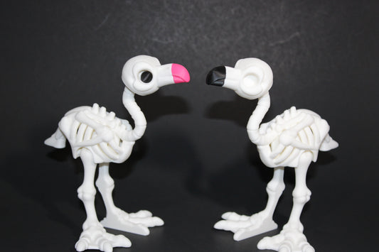 3D Printed Articulated Skelton Flamingo Fidget Toy - Wonderland 3D Printing 