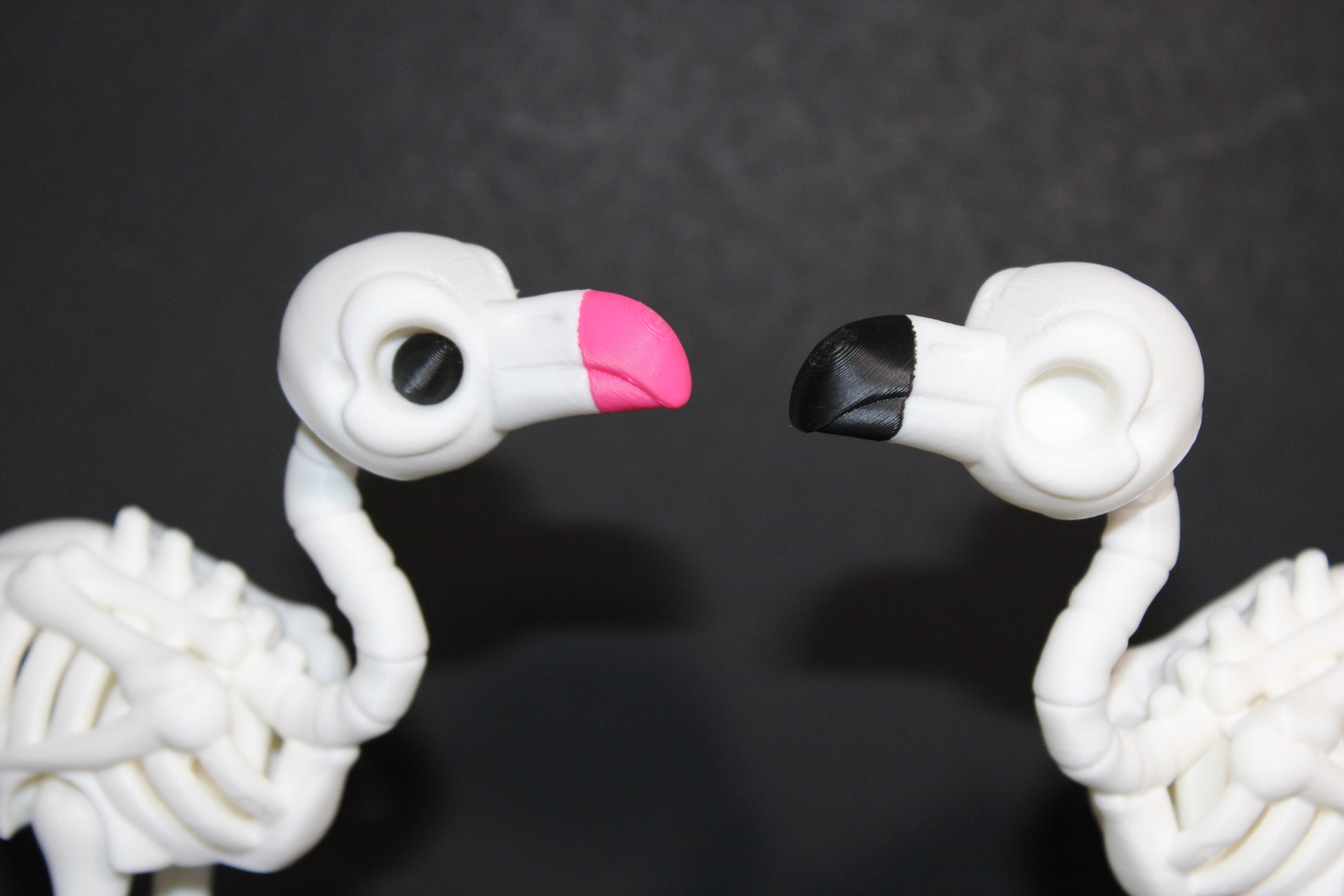 3D Printed Articulated Skelton Flamingo Fidget Toy - Wonderland 3D Printing 