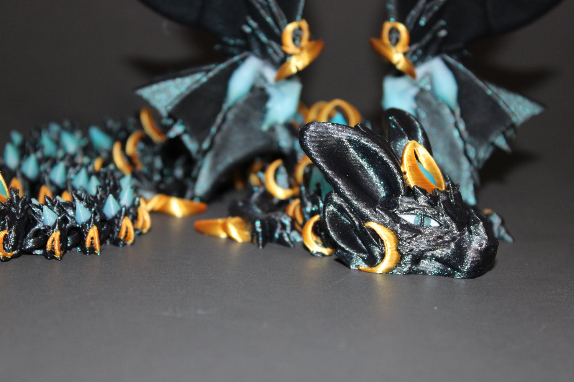 3D Printed Articulated 2025 Night Wing Dragon Fidget Toy - Wonderland 3D Printing 