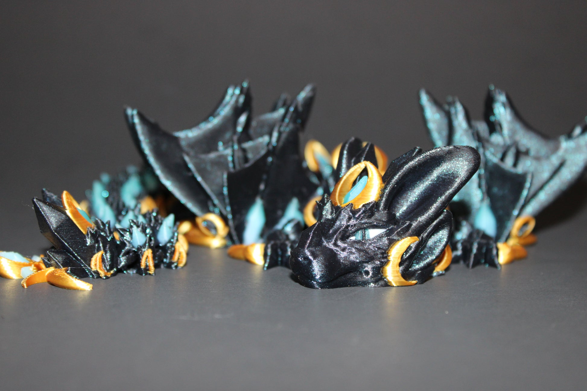3D Printed Articulated 2025 Night Wing Dragon Fidget Toy - Wonderland 3D Printing 