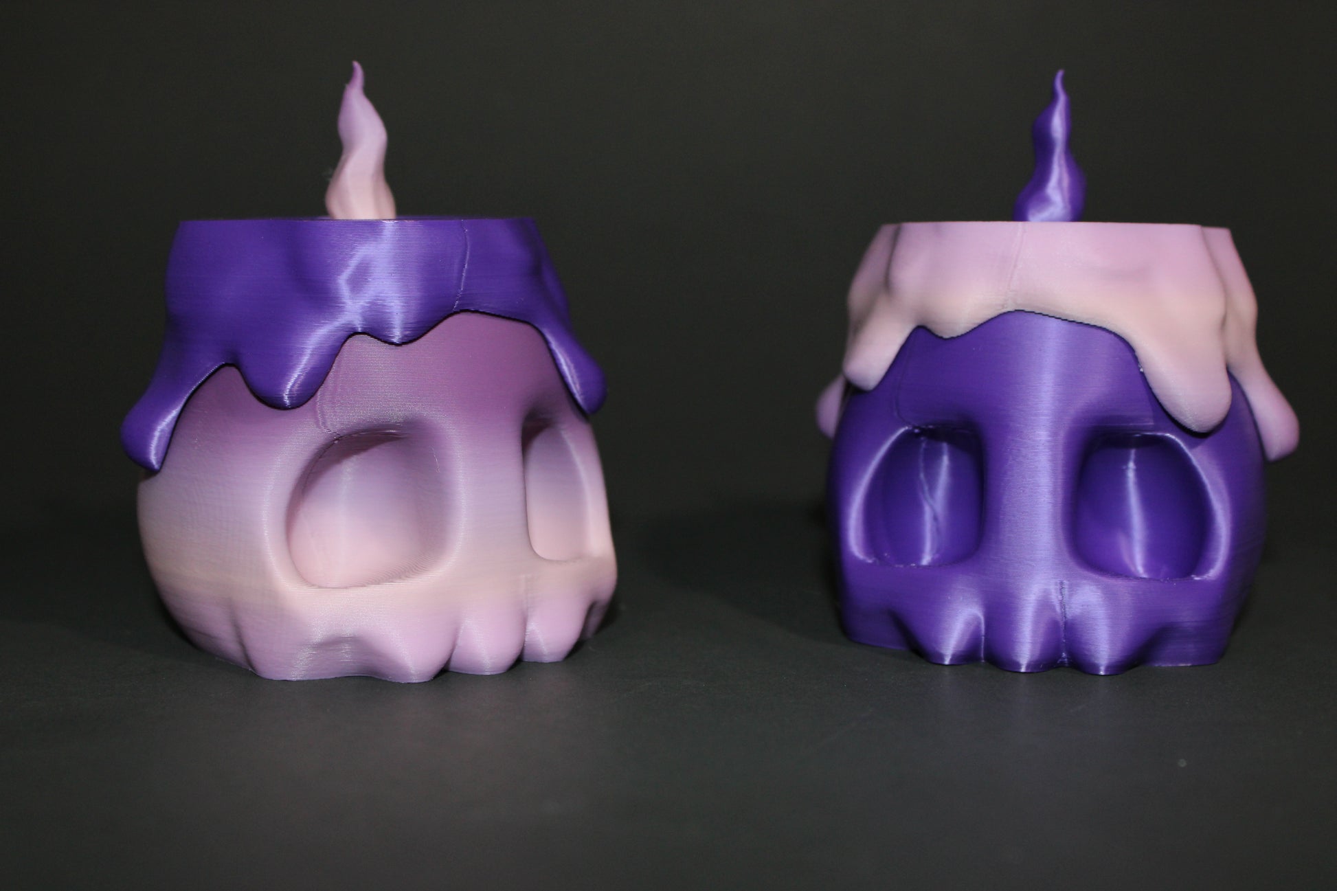 3D Printed Clicker Skull Candle - Wonderland 3D Printing 