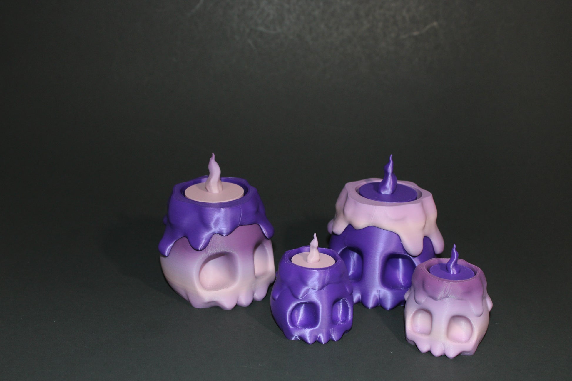 3D Printed Clicker Skull Candle - Wonderland 3D Printing 
