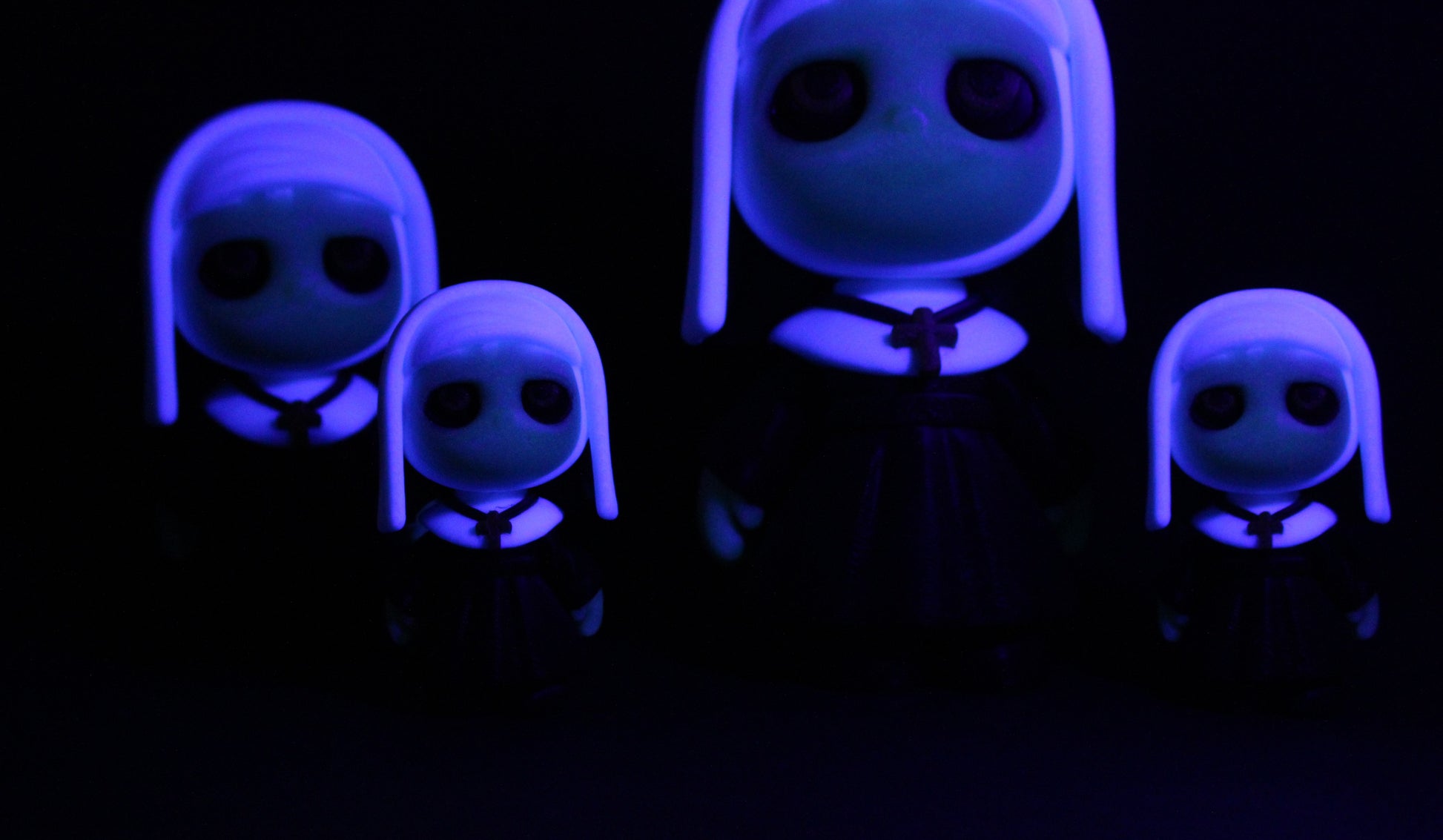 Nun 3d printed Articulated Figurines-Face Glows in the Dark - Wonderland 3D Printing 