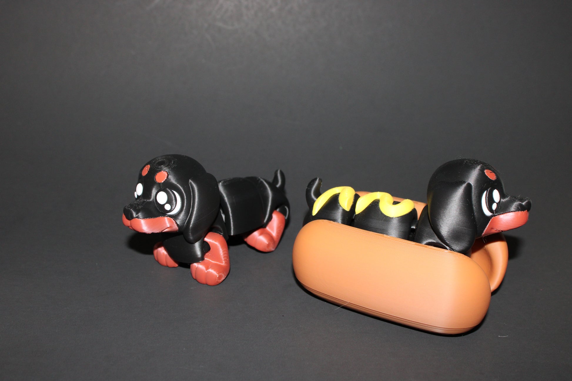 Hot Dog: 3D Printed Fidget Toy 5" long - Wonderland 3D Printing 