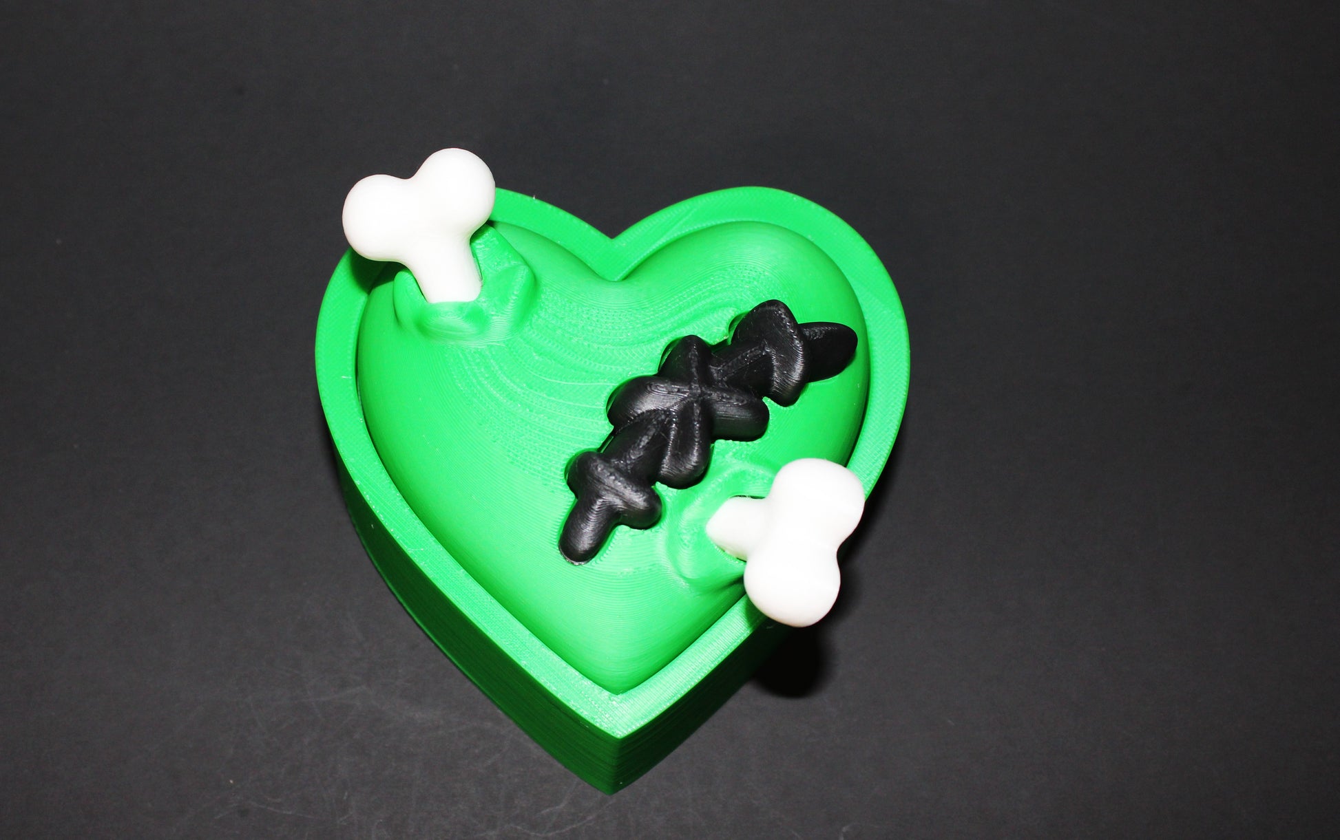 3D Printed Flexi Frankenstein and Bride with Heart Container - Wonderland 3D Printing 