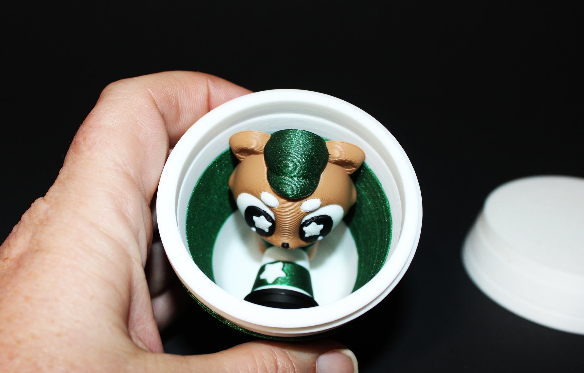 3D-printed Flexi  Bearista with Coffee Cup Container-Mini Coffee included - Wonderland 3D Printing 
