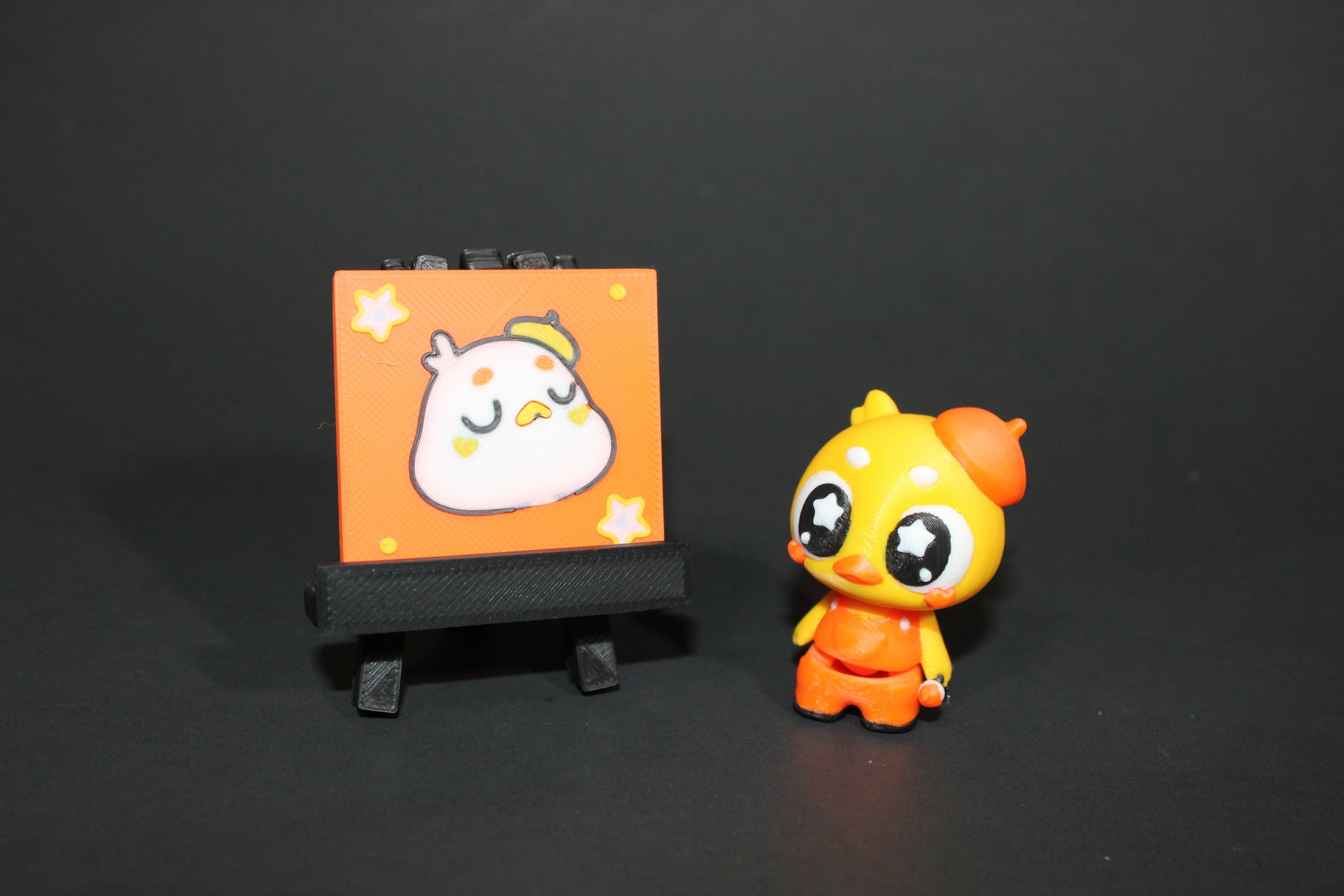 3D-printed Flexi Artesian Duck with Easel 2.5" Tall - Wonderland 3D Printing 