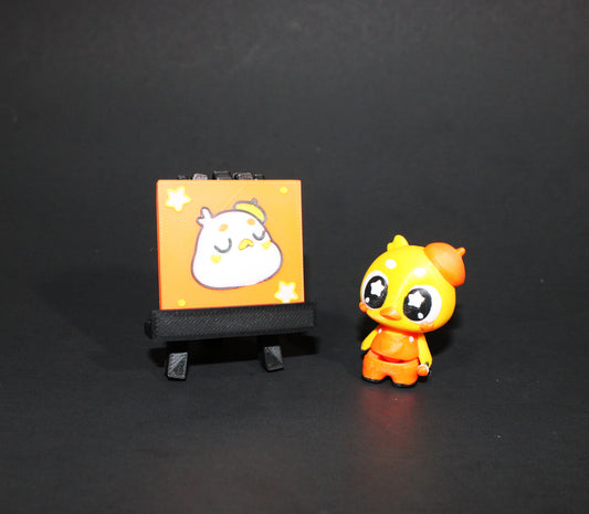3D-printed Flexi Artesian Duck with Easel 2.5" Tall - Wonderland 3D Printing 