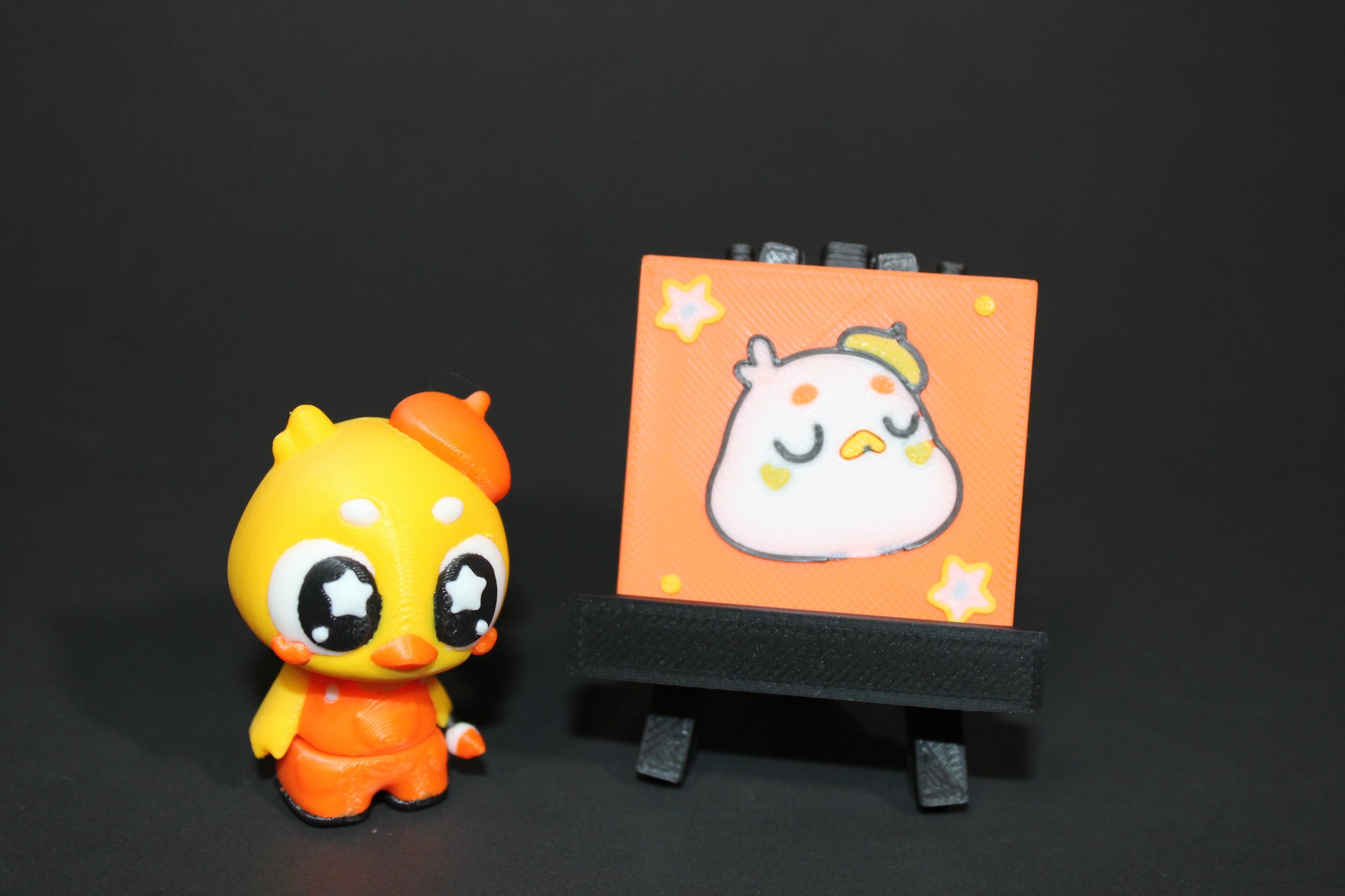 3D-printed Flexi Artesian Duck with Easel 2.5" Tall - Wonderland 3D Printing 