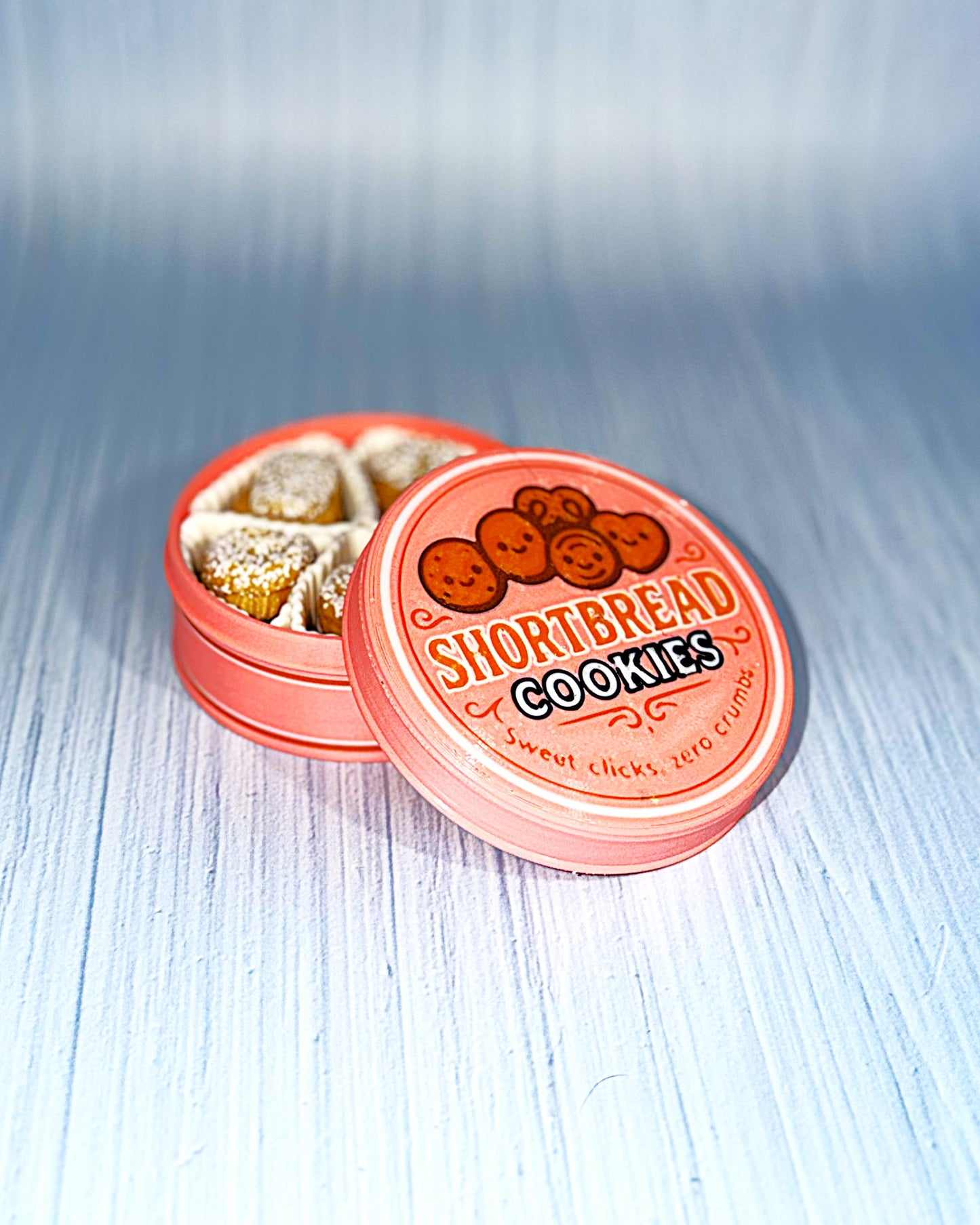 Clicker Sugar Cookie Container with Sewing Edition Options-3d printed - Wonderland 3D Printing 